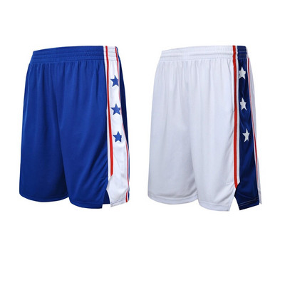 Dva bočna džepa Philadelphia Blank Basketball Shorts preko veličine brzo sušeće muške košarkaške hlače za trening Sportske kratke hlače