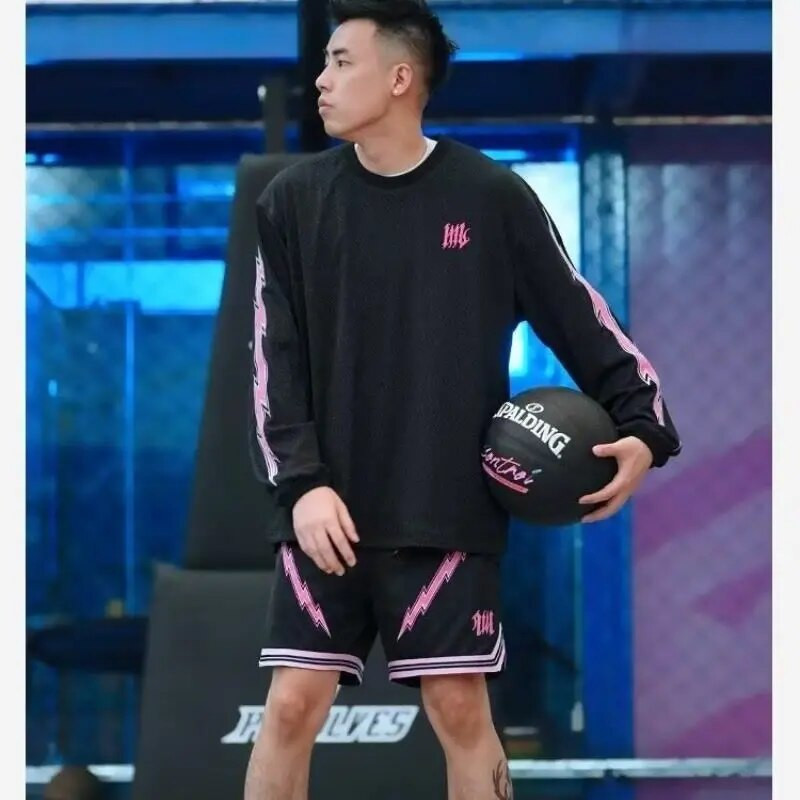 Vyriški šortai Vasariniai kvėpuojantys vyriški moteriški krepšinio šortai Laisvos amerikietiškos beveik treniruotės bėgimo sportinės penkių taškų kelnės