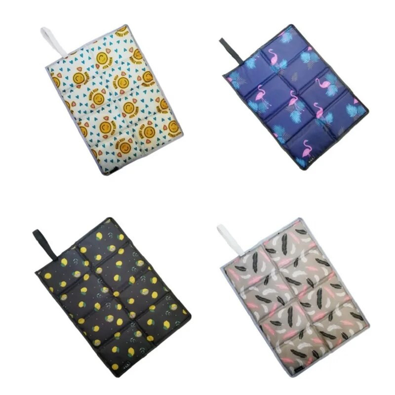 Πτυσσόμενο υπαίθριο πατάκι καθίσματος κάμπινγκ Φορητό αδιάβροχο πολυεστερικό ύφασμα παραλίας για πικ-νικ Κάθισμα πεζοπορίας Μαλακό μαξιλάρι για καρέκλα από αφρό