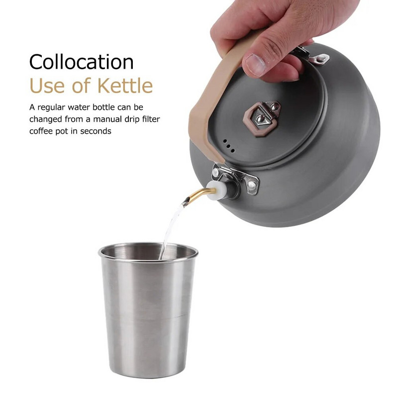 Õues kasutatav veekeetja tila Kaasaskantav käsitsi tilgutav kohvifiltri pikendustoru tilad Kohvikann matkaveekeetja suu tarvikud