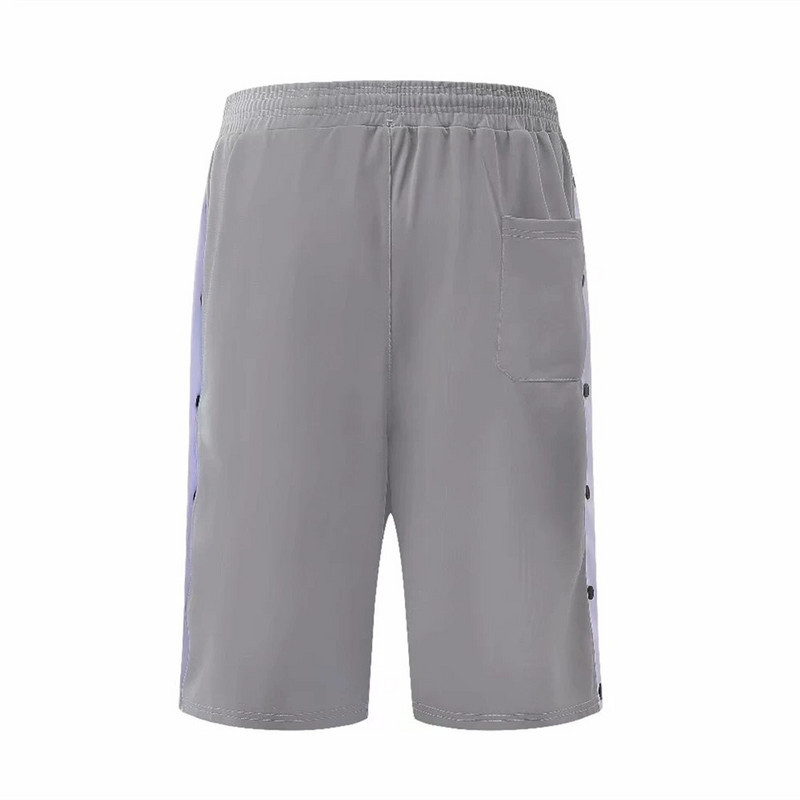 Kétsoros kosárlabda rövidnadrág három zsebes sport rövidnadrág edzés edzőterem fitnesz futódeszka rövid nadrág gomb nyitott láb