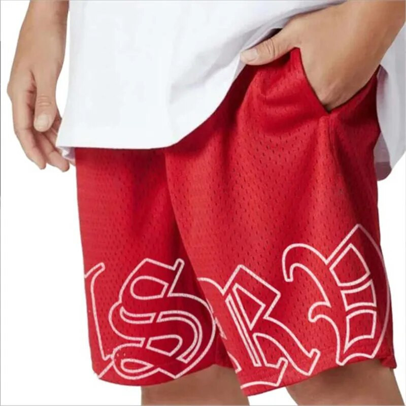 Nauji Vyriški Krepšinis Fitnesas Kultūrizmo Šortai Vasaros Sporto Salės Treniruotės Kvėpuojantis tinklelis Greitai Dryši Sportinė Apranga Jogger trumpos kelnės