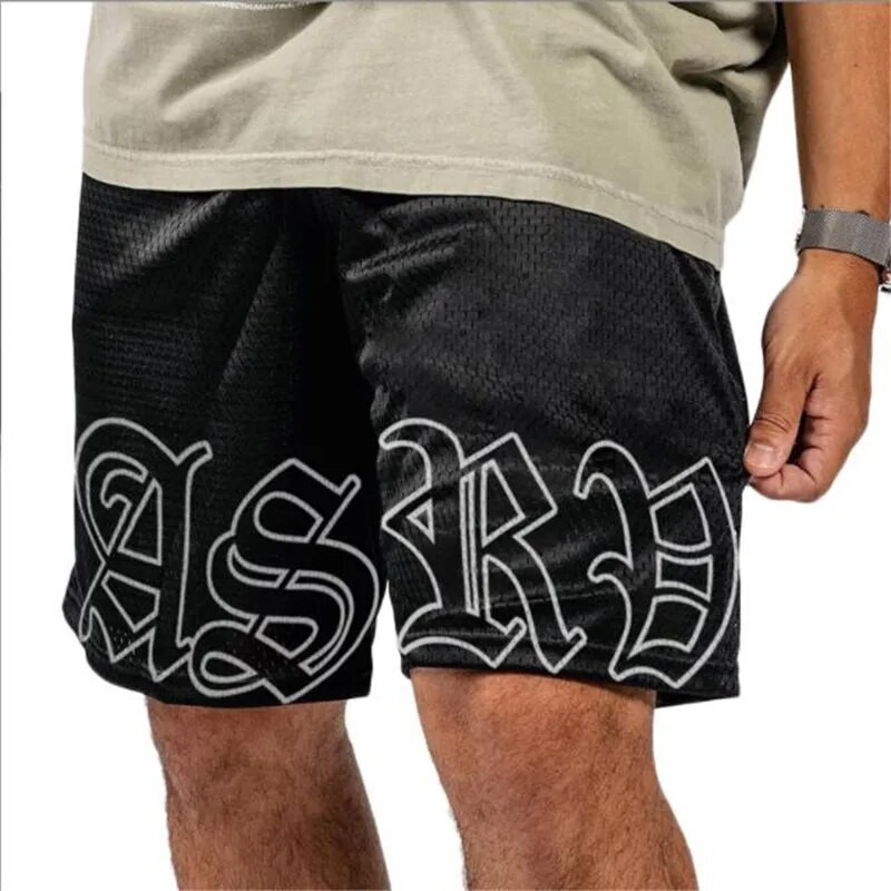 Nauji Vyriški Krepšinis Fitnesas Kultūrizmo Šortai Vasaros Sporto Salės Treniruotės Kvėpuojantis tinklelis Greitai Dryši Sportinė Apranga Jogger trumpos kelnės