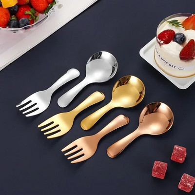 Portable Spoon Fork Outdoor Tableware Travelling Camping Stainless Steel Cutlery Set for Hiking Outdoor Camp Cooking Supplies