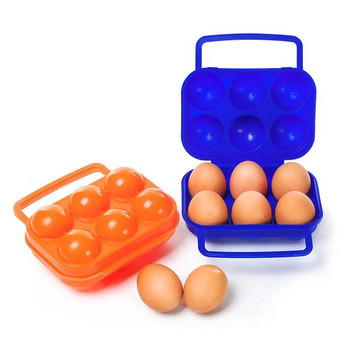 6/12 Grid Egg Storage Box Πλαστικό Ταξιδιωτικό Φορητό Κουζινικά Σκεύη Υπαίθριο πικνίκ Μπάρμπεκιου Κάμπινγκ Επιτραπέζια σκεύη Κάμπινγκ Εργαλεία