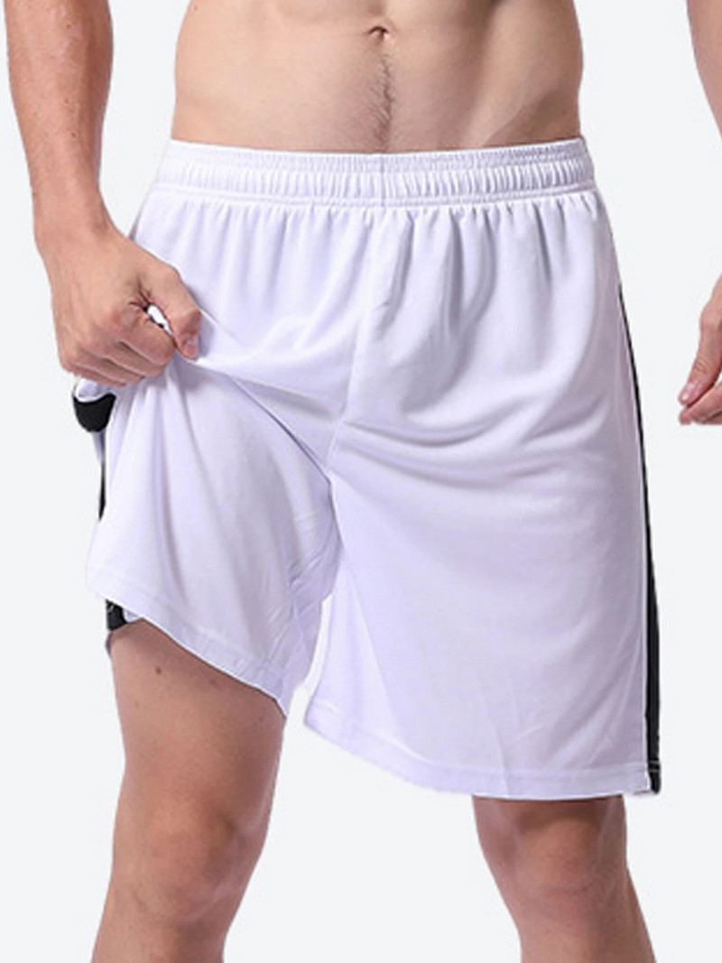 Muške prozračne sportske kratke hlače u boji s prugama srednjeg struka za vježbanje u teretani Košarkaška sportska odjeća ljetni kostimi