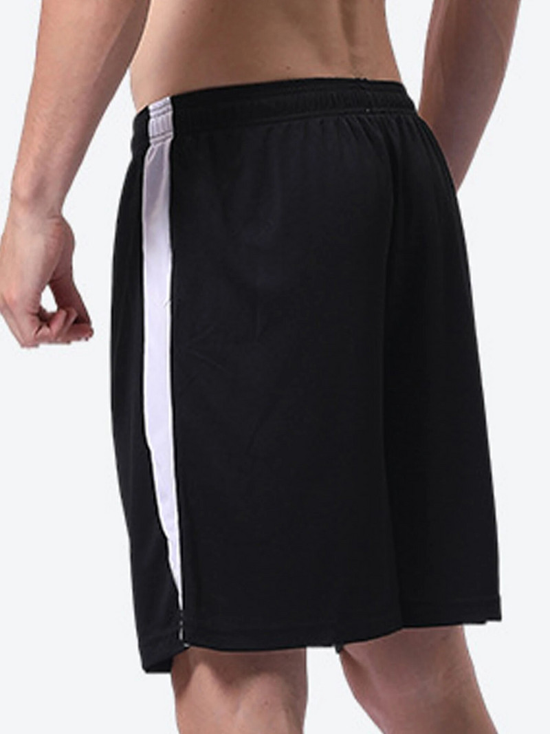 Muške prozračne sportske kratke hlače u boji s prugama srednjeg struka za vježbanje u teretani Košarkaška sportska odjeća ljetni kostimi