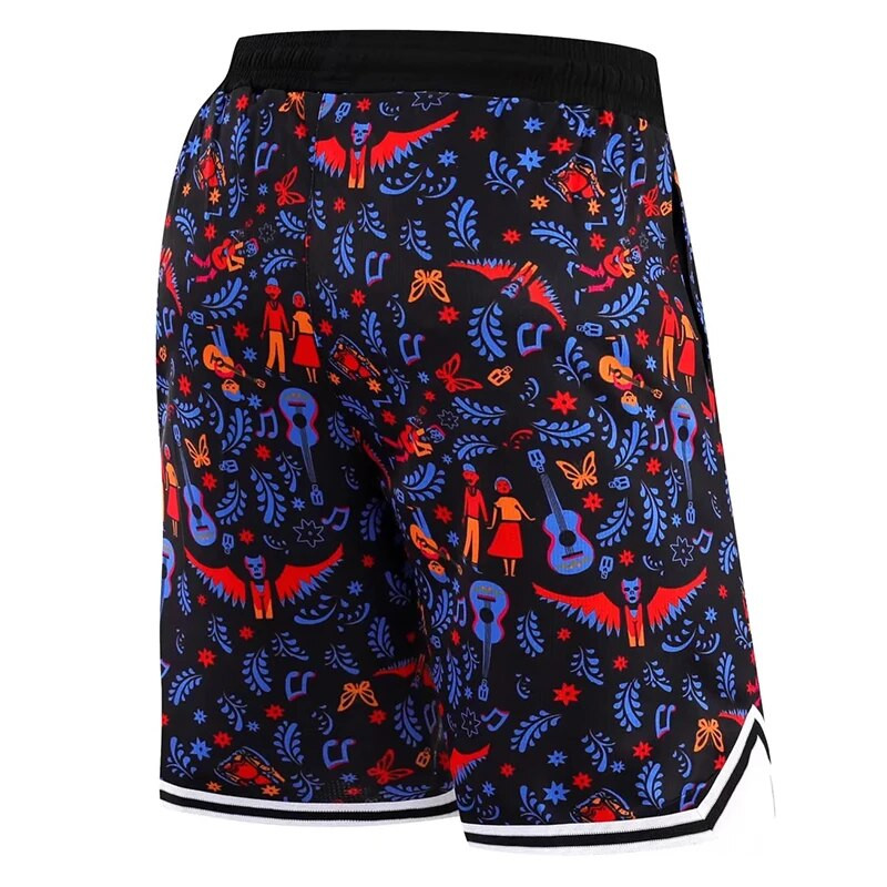 Suvised vabaajapüksid Meeste Mood Korvpall Treeningpüksid Topelttaskuga Jalgpall Jooksujõusaal Dressipüksid Tasku 3D Prindiga lühikesed püksid