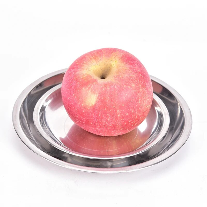 4-26cm Dia Camping από ανοξείδωτο ατσάλι Πιάτο πιάτων για δείπνο Ανθεκτικό σερβίτσιο για πικνίκ εξωτερικού χώρου Σαλάτα Μπολ Δοχείο φαγητού Πικ-νικ Ταξίδι