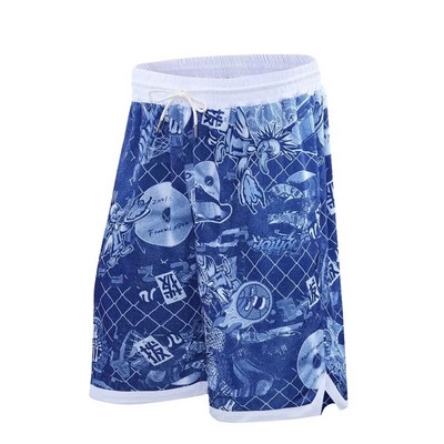 Спортни мъжки средни баскетболни шорти Customize Gym Shorts Pockets Athletic Loose Homme Short дишащ анцуг за плажен джогинг
