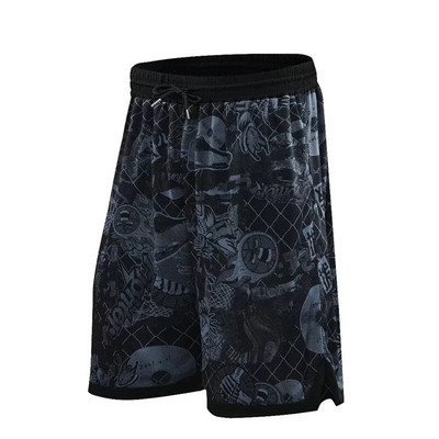 Спортни мъжки средни баскетболни шорти Customize Gym Shorts Pockets Athletic Loose Homme Short дишащ анцуг за плажен джогинг