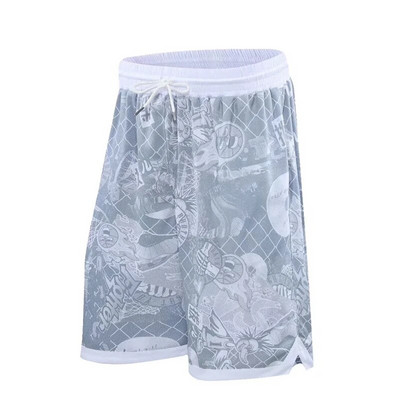 Спортни мъжки средни баскетболни шорти Customize Gym Shorts Pockets Athletic Loose Homme Short дишащ анцуг за плажен джогинг