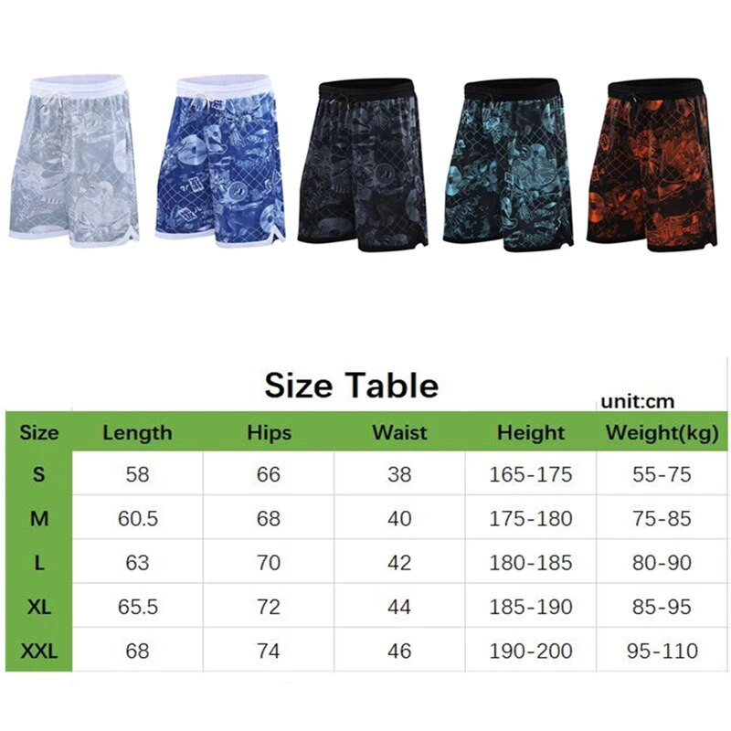 Sportske muške srednje košarkaške kratke hlače Customize Gym Shorts S džepovima Atletska široka Homme kratka prozračna trenirka za trčanje na plaži
