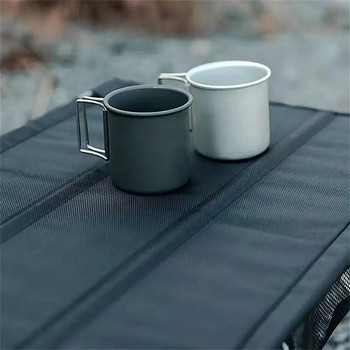 300ml Κύπελλο Camping Outdoor με Πτυσσόμενη Λαβή Φορητή κούπα από κράμα αλουμινίου εξαιρετικά ελαφριά για μαγείρεμα πεζοπορίας σε εξωτερικούς χώρους