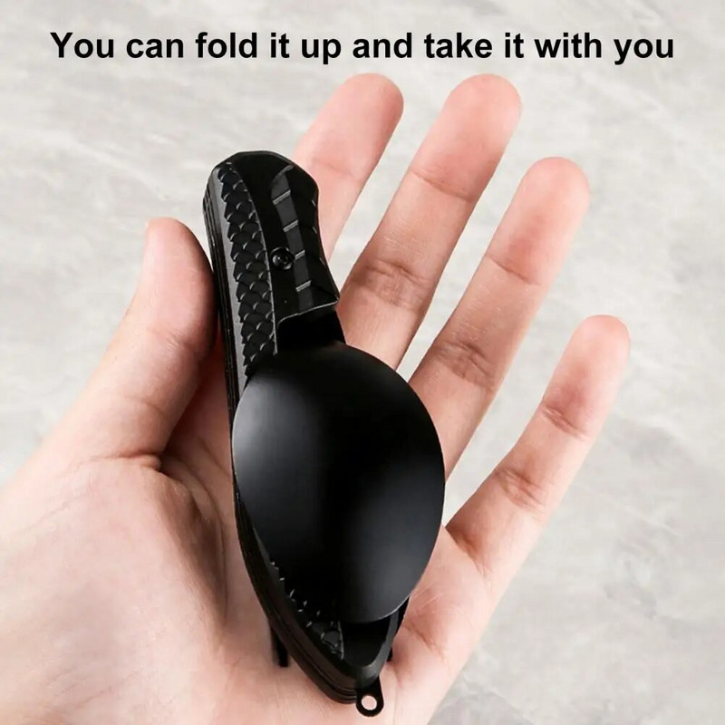 4-ühes reisimiseks kokkupandavad matkasöögiriistad roostevabast terasest kokkupandav kahvel lusikas pudeliavaja õues söögiriistad söögiriistad