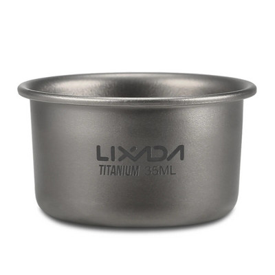 Lixada 1tk 35ml Mini Titanium Teetass Matkapiknik Titanium Cup Home Office Outdoor Camping Matka Kohvi Teetass Kruus 8g