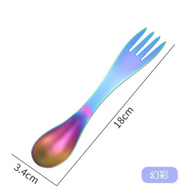 304 roostevabast terasest lusikas roostevabast terasest kahvel Spork piknikulaagri mitme tööriistaga lauanõud kaasaskantavad lauanõud