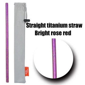 Slamky TiTo Pure z titánovej zliatiny, prenosné, prenosné, nie z nehrdzavejúcej ocele, príslušenstvo na slamky, štetec na potrubie, nekoroduje