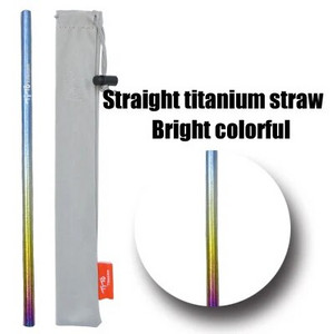 Slamky TiTo Pure z titánovej zliatiny, prenosné, prenosné, nie z nehrdzavejúcej ocele, príslušenstvo na slamky, štetec na potrubie, nekoroduje