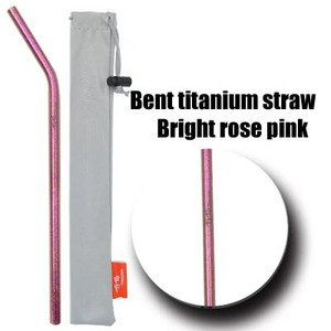Slamky TiTo Pure z titánovej zliatiny, prenosné, prenosné, nie z nehrdzavejúcej ocele, príslušenstvo na slamky, štetec na potrubie, nekoroduje