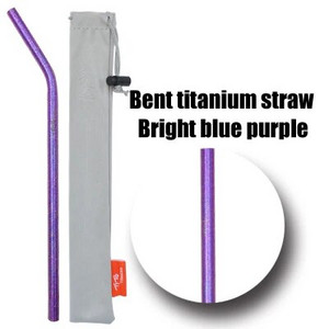 Slamky TiTo Pure z titánovej zliatiny, prenosné, prenosné, nie z nehrdzavejúcej ocele, príslušenstvo na slamky, štetec na potrubie, nekoroduje