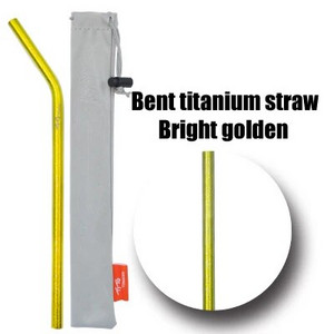 Slamky TiTo Pure z titánovej zliatiny, prenosné, prenosné, nie z nehrdzavejúcej ocele, príslušenstvo na slamky, štetec na potrubie, nekoroduje