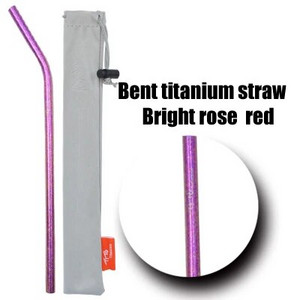 Slamky TiTo Pure z titánovej zliatiny, prenosné, prenosné, nie z nehrdzavejúcej ocele, príslušenstvo na slamky, štetec na potrubie, nekoroduje