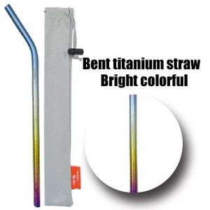 Slamky TiTo Pure z titánovej zliatiny, prenosné, prenosné, nie z nehrdzavejúcej ocele, príslušenstvo na slamky, štetec na potrubie, nekoroduje
