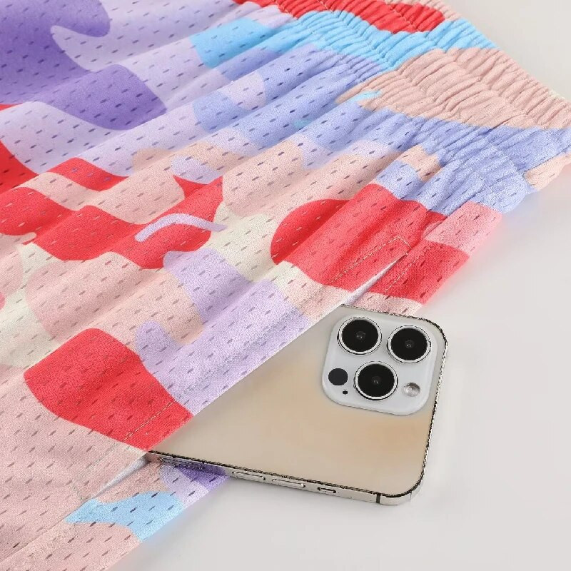 Muška odjeća Kratke hlače s džepovima Muškarci Žene Dvoslojne Trčanje Košarka Plivanje Ljetna ležerna odjeća Elastična vezica Prozračna