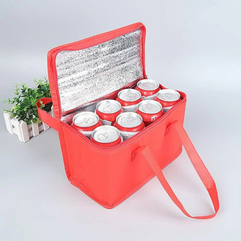 Φορητή τσάντα ψύξης μεσημεριανού γεύματος Πτυσσόμενη μόνωση για πικ-νικ Πακέτο πάγου Τροφίμων Θερμική τσάντα ποτών μονωμένες σακούλες μεταφοράς Τσάντα παράδοσης μπύρας