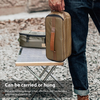 Чанта за къмпинг Калъф за прибори Голям капацитет Чанта за сервиране Преносима за пикник на открито Калъф за носене Пътнически консумативи