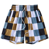 Vyriški krepšinio šortai Sporto salės Laisvos vasaros greito džiovinimo šortai Laisvalaikio paplūdimio treniruotės Pratimai Bėgimas Spausdinti rašto šortai