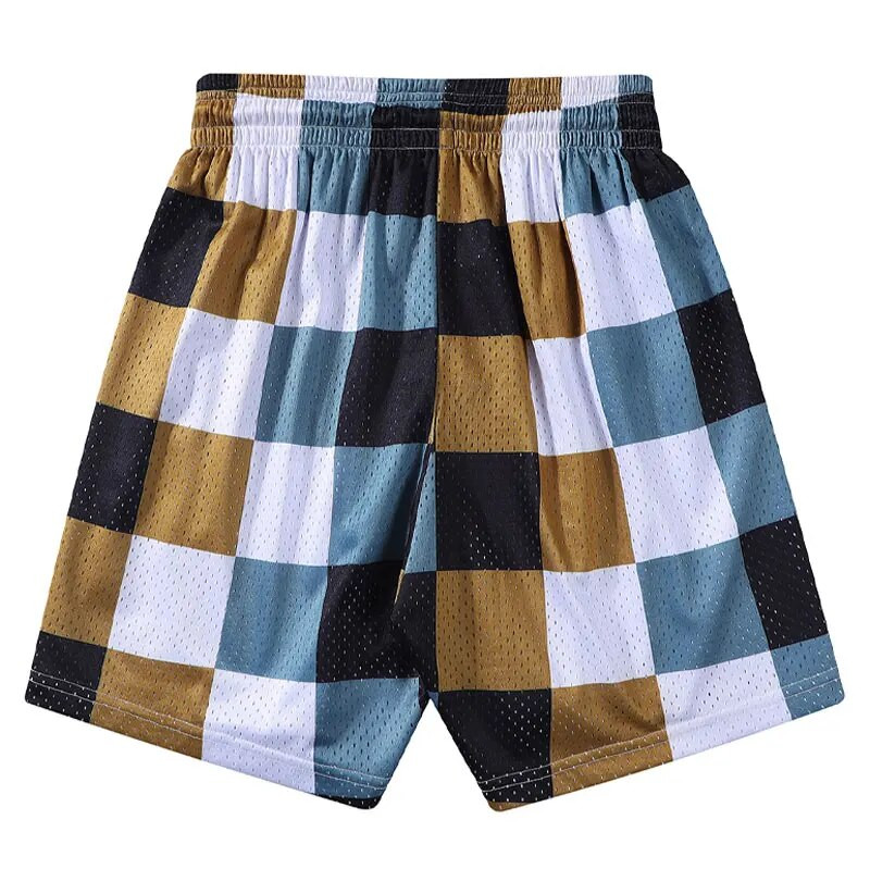 Vyriški krepšinio šortai Sporto salės Laisvos vasaros greito džiovinimo šortai Laisvalaikio paplūdimio treniruotės Pratimai Bėgimas Spausdinti rašto šortai