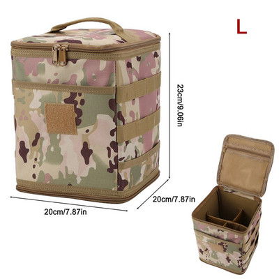 Õues telkimise gaasimahuti hoiukott Suure mahutavusega maandatud küünte tööriistakott Gaasikanister pikniku köögitarvete komplekti korraldaja