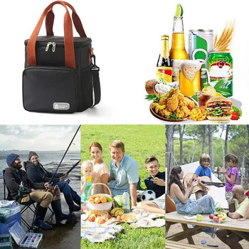 8L чанта за пикник, съхраняваща топлината, хладилна кутия за обяд, охладителна чанта за къмпинг, барбекю, семейно училище, работа на открито, къмпинг, пътуване