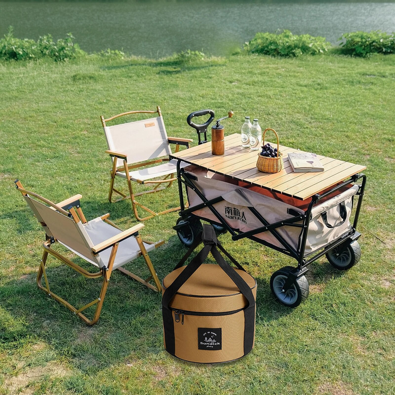 9/14L sööginõud Korraldajad Oxfordi riidest potid Hoiukotid Veekindlad Camp Bowl Tassid Konteinerite ümbrised Laager 7kg Igapäevane kasutus