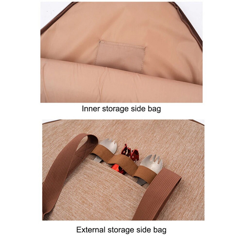 Prenosná kempingová liatinová taška na hrnce, veľkokapacitná antikolízna taška na pečenie, úložná taška na kempingové nádoby