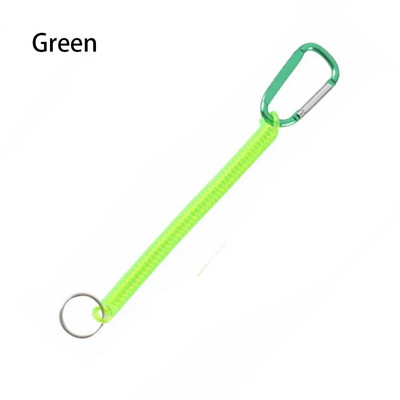 1PC Taktiski izvelkama atsperu elastīga virve Drošības rīks Pārgājieni Kempings Pretpazaudēts tālrunis Atslēgu piekariņš Makšķerēšanas auklas ārā