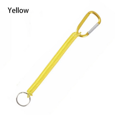 1PC Taktiski izvelkama atsperu elastīga virve Drošības rīks Pārgājieni Kempings Pretpazaudēts tālrunis Atslēgu piekariņš Makšķerēšanas auklas ārā