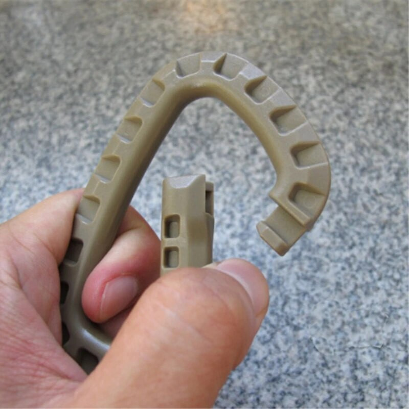 Välistingimustes kasutatavad keskmise koormusega plastist terasest ühendusnupp nailonnupp taktikaline D-klambriga alpinismi sõjalised telkimistarvikud