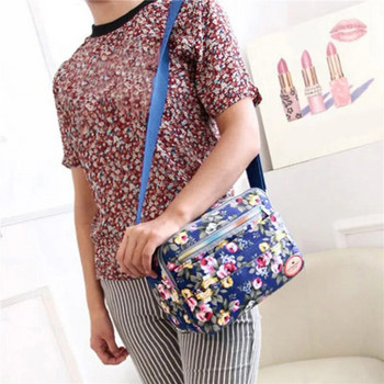 Μόδα Floral πολύχρωμη τυπωμένη καμβά Γυναικεία τσάντα Messenger Trend Τσάντα ώμου Nylon Casual Messenger Τσάντα Elder Δώρο