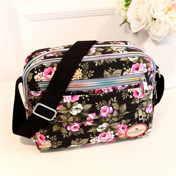 Μόδα Floral πολύχρωμη τυπωμένη καμβά Γυναικεία τσάντα Messenger Trend Τσάντα ώμου Nylon Casual Messenger Τσάντα Elder Δώρο