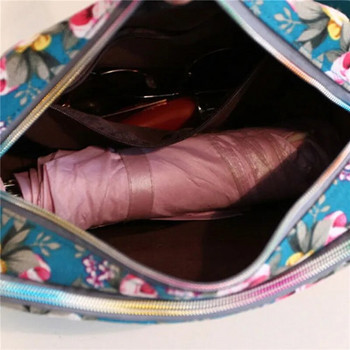 Модна дамска дамска чанта с многоцветни щампи с флорални щампи Тенденционна чанта за през рамо Найлонова ежедневна чанта за пощенски чанта Подарък за възрастни