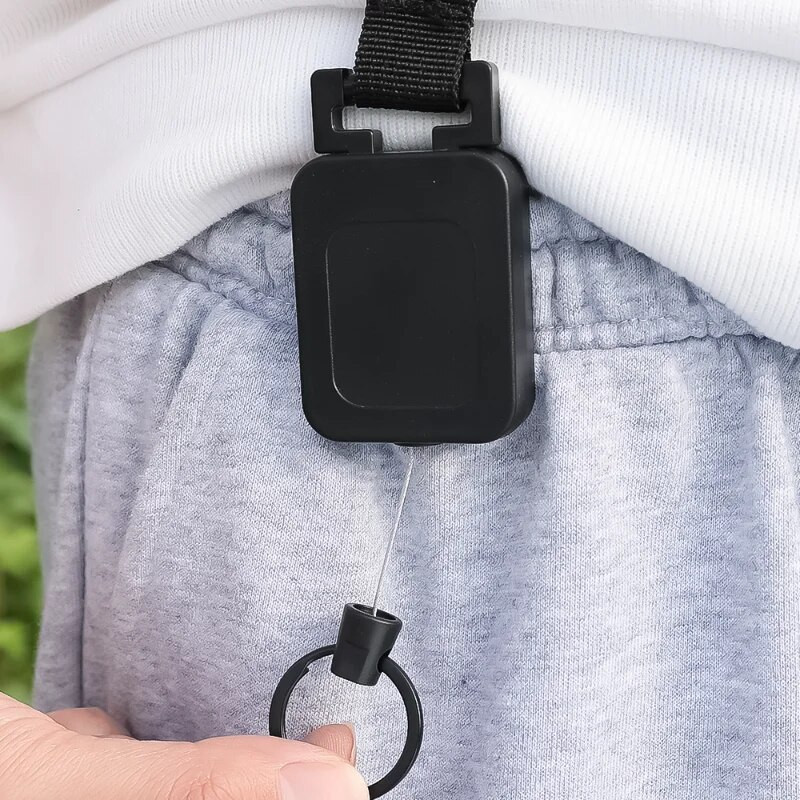 60 cm kõrgkvaliteetne terastraadist sissetõmmatavad märgirullid, mitmeotstarbelised taktikalised seljakoti konksud õuespüügi ronimistarvikud