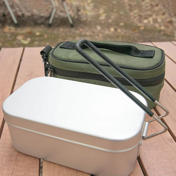 Алуминиева термична кутия Bento Carrier Bag Топлосъхраняваща изолация Калъф за храна Двоен край YKK цип за къмпинг Туризъм Ежедневно