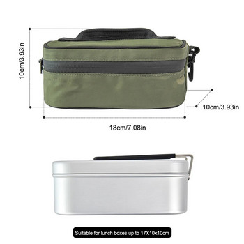 Алуминиева термична кутия Bento Carrier Bag Топлосъхраняваща изолация Калъф за храна Двоен край YKK цип за къмпинг Туризъм Ежедневно