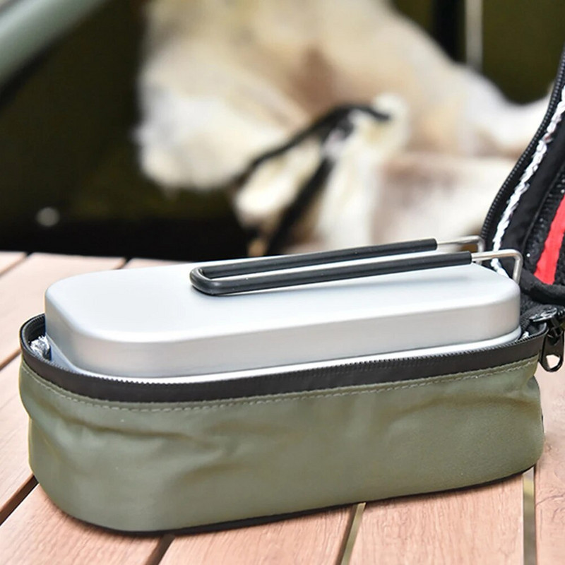 Hliníková termálna taška Bento Box, tepelná izolácia, puzdro na potraviny s dvojitým zipsom YKK na kempovanie a turistiku denne