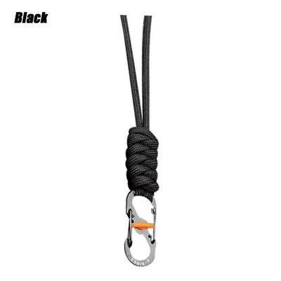 Ar rokām darināts čūsku mezgls Paracord atslēgu piekariņš āra klinšu kāpšanai kempings glābšanas avārijas izdzīvošanas virve Metāla atslēgu piekariņi dāvanas