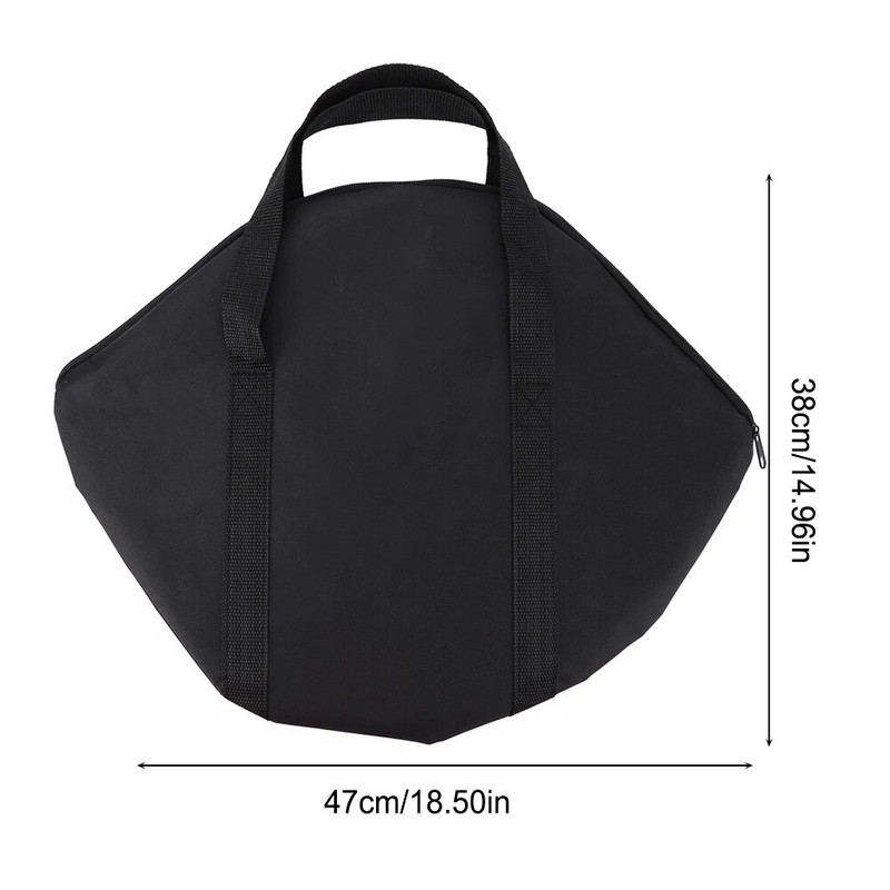Vreća za pohranu tave za pečenje s ručkom 600D Oxford torbica za tavu za pečenje Vodootporna torba za tavu za kampiranje Vanjski alat za roštilj za kuhinju