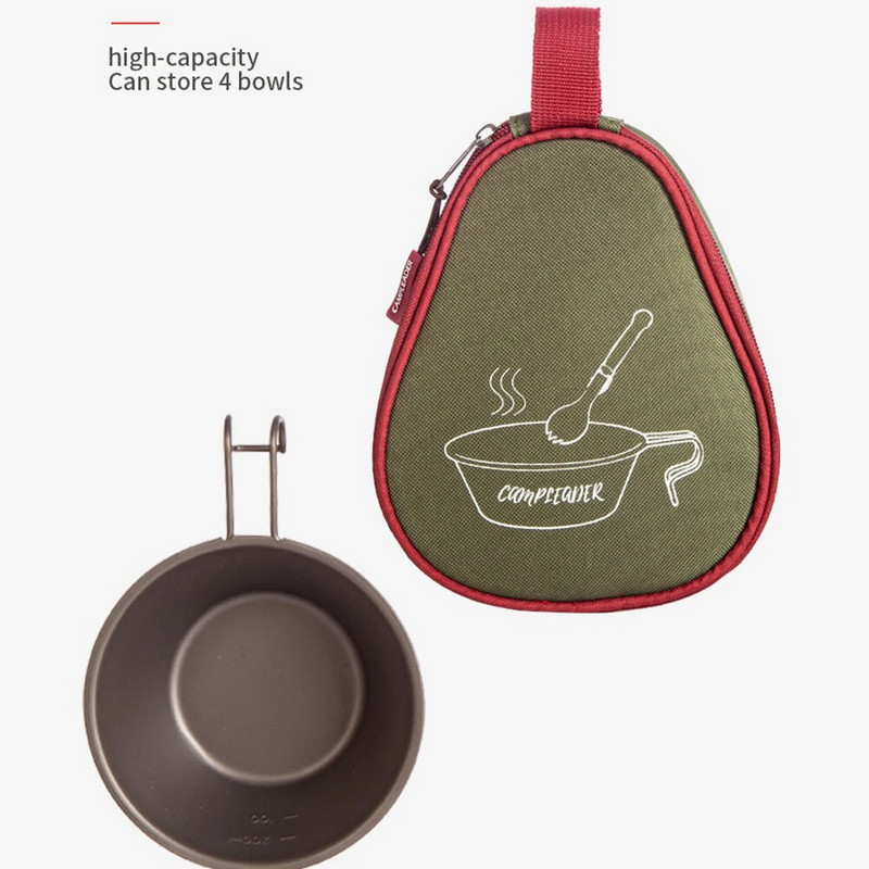 Kempovanie Sierra Cup Bowl Zips Storage Bag Oxford Candle Grill Table Organizer Cestovné puzdro na prenášanie pre vonkajšiu turistiku